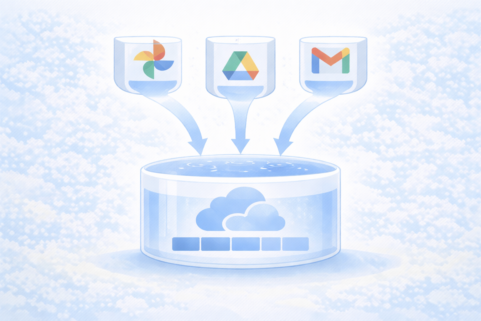 Google One容量の合算イメージ