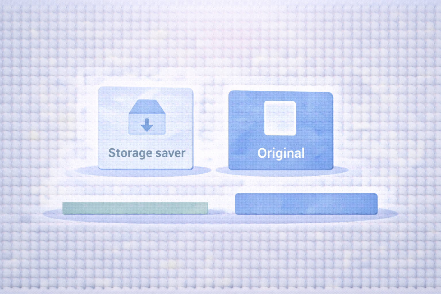 保存品質（Storage saver/Original）と容量の増え方